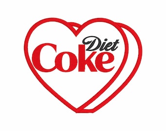 Diet Coke Candy Heart Conversation Heart Valentines Day File Embroidery Design 8 Instant Downloads