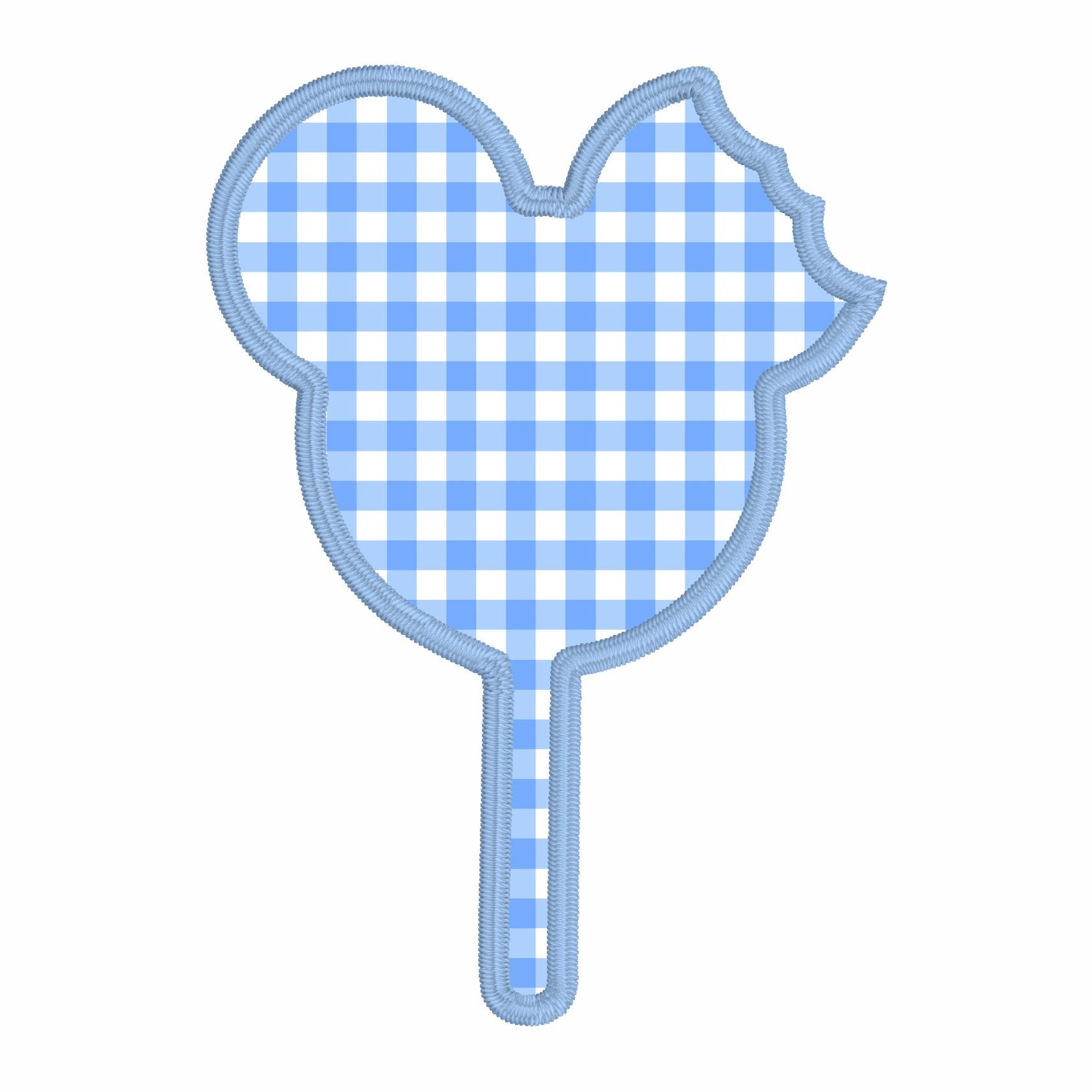 Mickey Snack Appliqué Embroidery Design Download 3 Sizes 3 inch 4 inch 5 inch 8 Sew File Formats dst pes exp hus vp3 xxx bmp inf