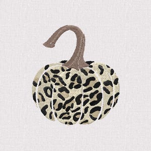 Leopard Pumpkins 2 Sizes Embroidery File 10 Stitch Formats Fall Animal Print Design