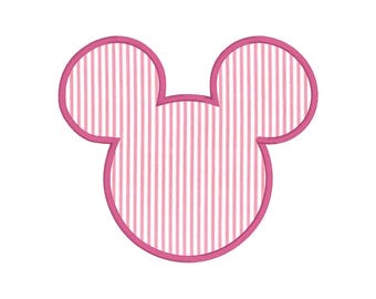 Mickey Mouse Applique Embroidery File in 2 Sizes 3-5 inches