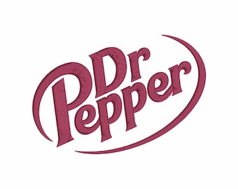 Dr. Pepper File Embroidery Design 8 Instant Downloads