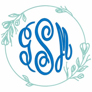 Framed Fancy Master Circle .bx Embroidery Monogram Font Download