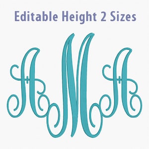 Looped Script Embroidery Monogram Font .bx File