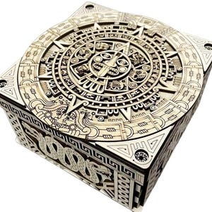 Puzzle Boxs, Wood Magic Secret, Brain Teaser, IQ Smart Box with Secret Compartment, Stash Safe Ammo Ring, Kasten Svg, Dxf, Instant Download