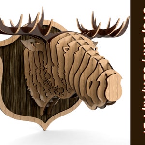 Deer Head Model Wall Decor, Laser Cut, Svg,Dxf,Cdr,Ai,Pdf, Laser, Wall Sticker, Engraving, Silhouette, Cnc Cutting, Vector, Instant Download