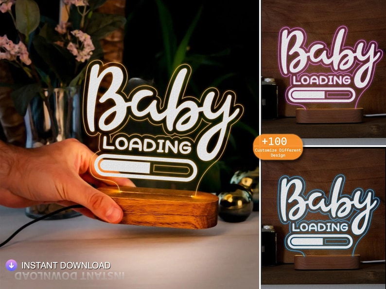 Custom Baby Night Light, Nursery Decor, Laser Cut File (svg, Pdf, Ai ...