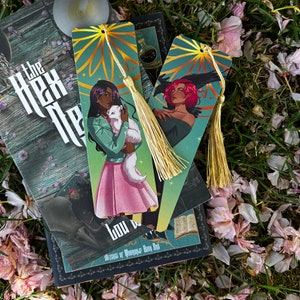 Witches of Moondale Bookmarks | The Hex Next Door Bookmarks | 2x6 Witchy Bookmarks with Tassels | Icarus Ashthorne & Azure Elwood