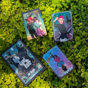 Brujas de Moondale Soft Touch Prints / The Hex Next Door Tarot Card Prints / 5x8 Page Art / Icarus Ashthorne & Azure Elwood