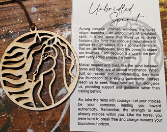Unbridled Spirit Story Ornament/ Story Card/ Horse Christmas Ornament