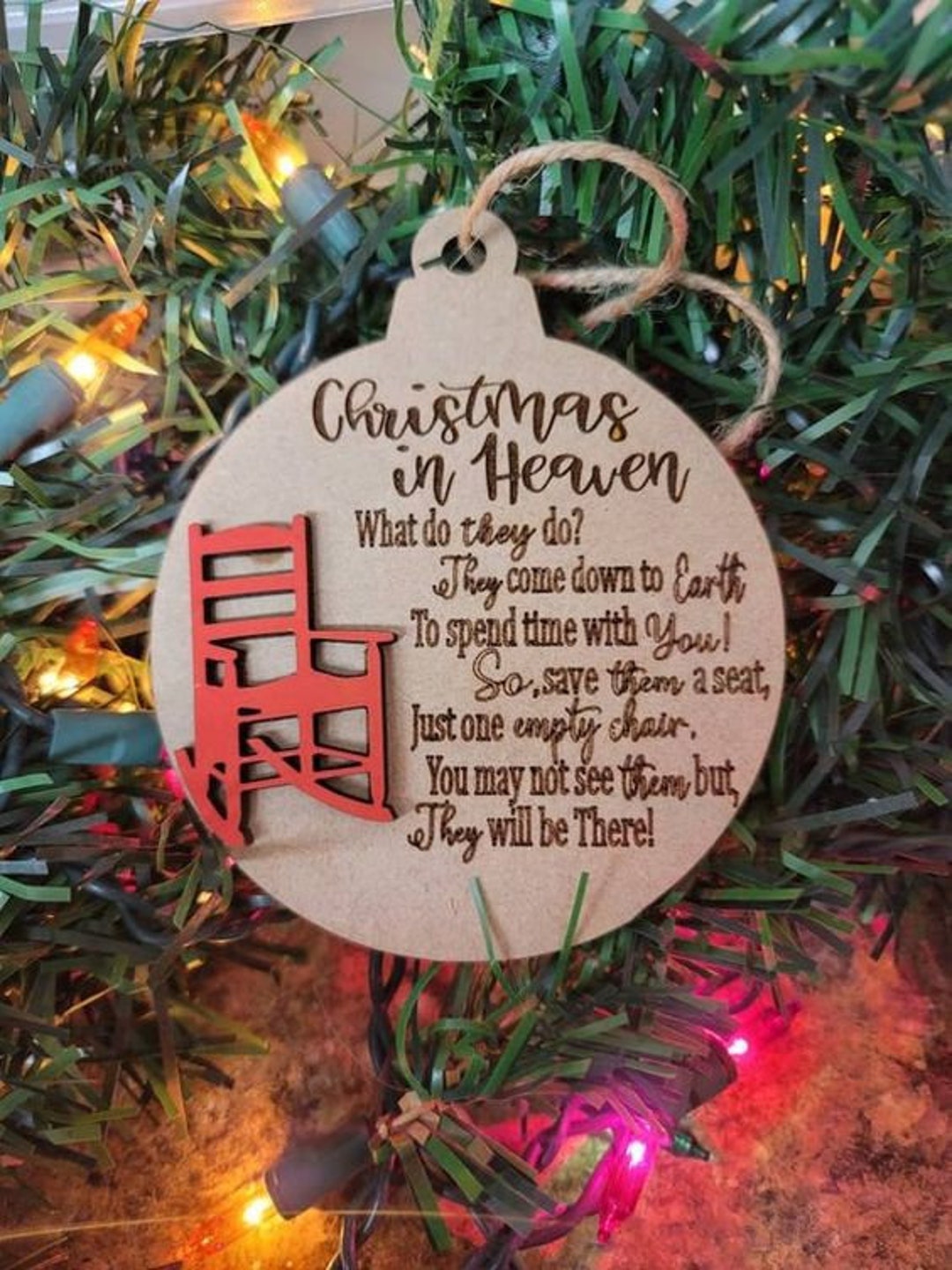 Christmas in Heaven Ornament Etsy Christmas In Heaven Ornaments