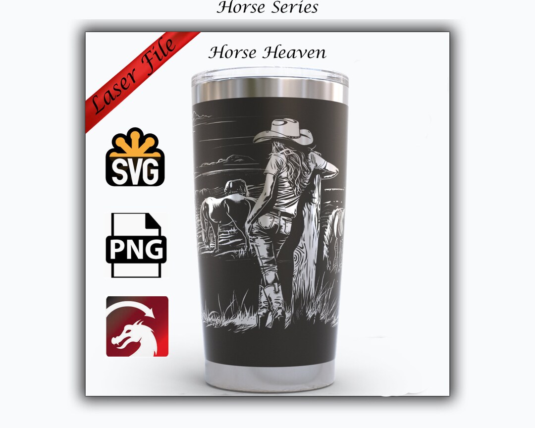 20oz Tumbler Laser Svg Horse Cowgirl Freedom 20oz Tumbler Full Wrap ...