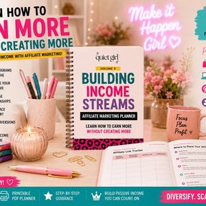 Affiliate Marketing Planner | Building Multiple Income Streams Workbook | Link Tracker | Affilate Program Lists