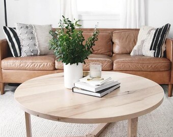 modern round coffee table decor