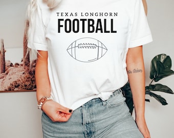 Texas Longhorn Football, Simple Football TShirt, Team Spirit, College, NFL, Sports