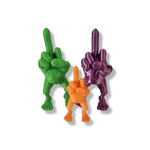Middle Finger Man with LEGS- F-U Funny 3D Printed Guy Legs Body Flip Off- Novelty Silly Gag Prank Gifts For Men Women Kids Desk Table Office