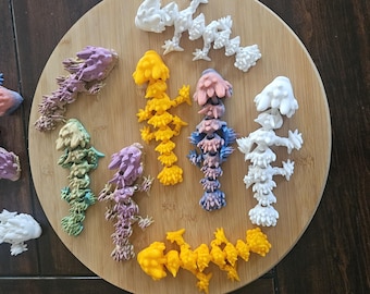 3D Printed Articulated Dragon Fidget Toy: Sensory Desk Decor
