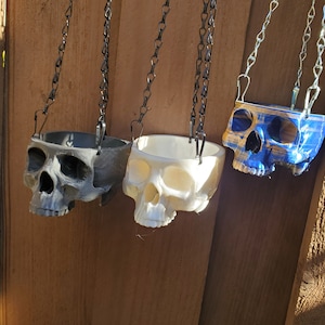 Skull  planter-3D Printed planter-Skull Pot-Skull Planter Pot- Skull Planter Hanger- Skull Plant Pot