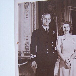 Cartão postal, Realeza, O noivado real, Princesa Elizabeth, Philip Mountbatten, Cartão postal da Colômbia, , 1947, Lembrança