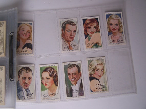 cigarette cards 1930s Vintage 1930s Film Stars Cigarette Cards, John Player & Sons (incomplete  Set)