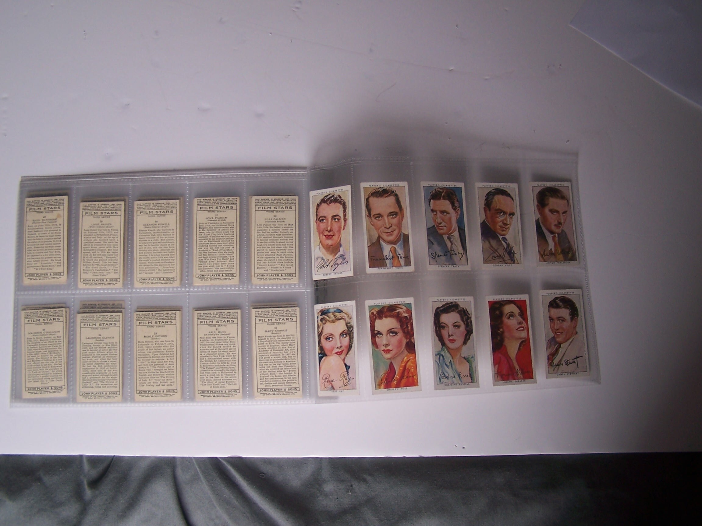 Vintage 1930s Film Stars Cigarette Cards, John Player & Sons (incomplete  Set)