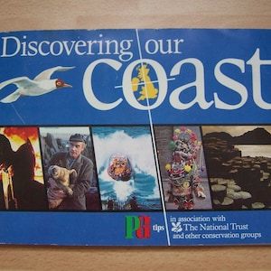 Tea Cards, Brooke Bond PG Tips, Picture cards, Discovering our Coast, Album, Complete set, 1989