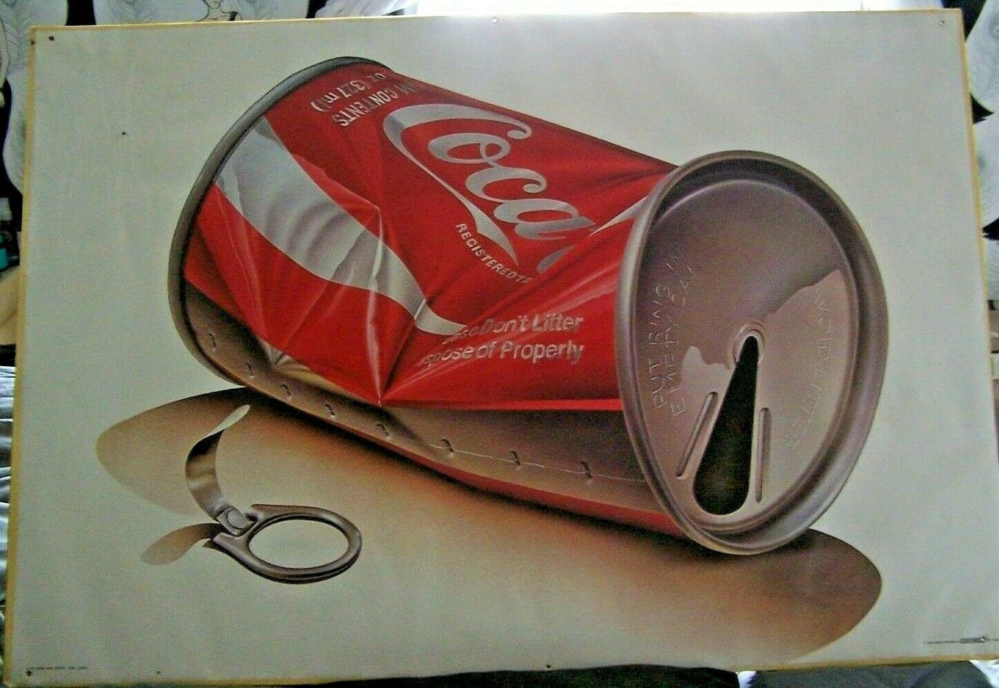 Poster, Coca Cola, Coke Can, Tom Liddel, Germany 1980, Wall