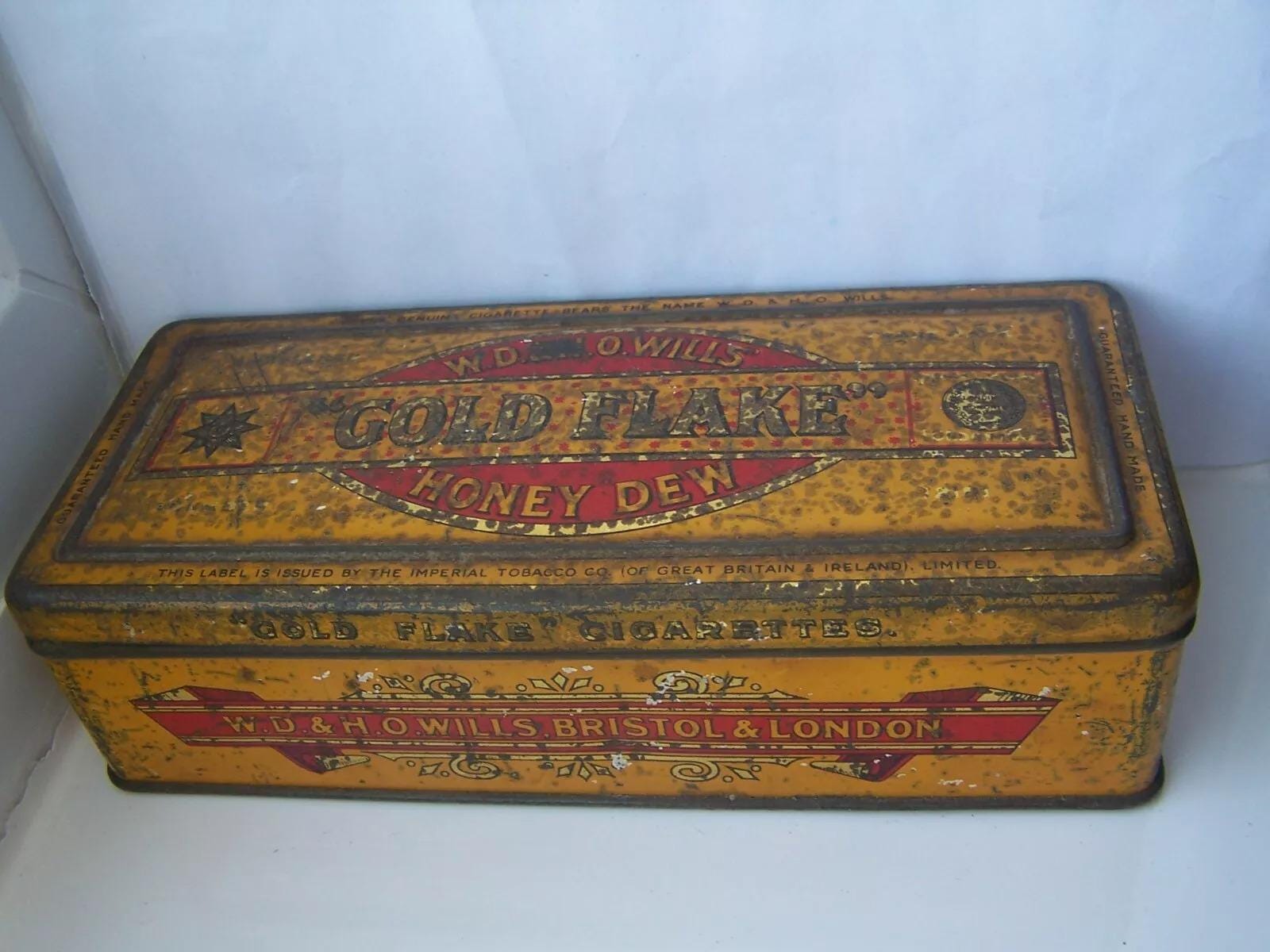 wd & ho wills tobacco tins Tin, W.D H.O Will's, Gold Flake, Honey Dew, Imperial Tobacco Three Castles tobacco tin; WD