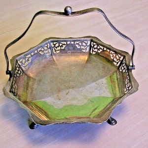 Serving Dish, Handle, EPNSA, E.Leclere Sheffield, Metal, Tableware