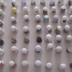 Thimbles, Job Lot,Bundle, Metal, Fine Bone China, Souvenir, Topographical