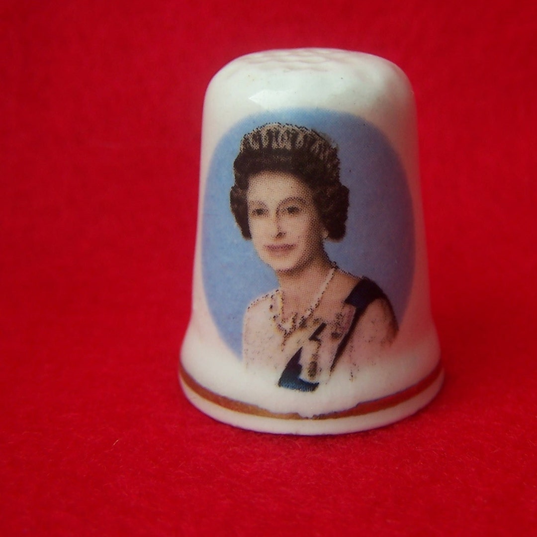 Thimble Queen Elizabeth Royal Staffordshire Bone China Etsy