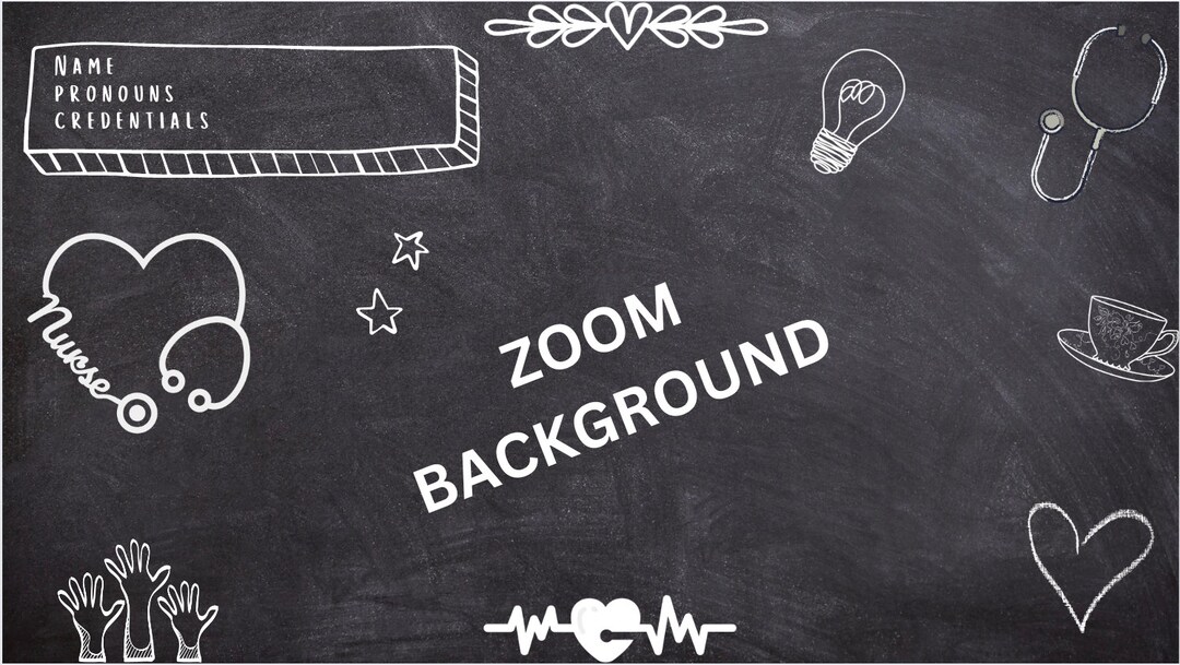 Canva Nursing ZOOM Background Template Etsy