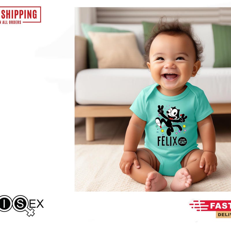 Baby Plaid Cat Graphic Bodysuit main image 0