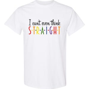 Funny LGBTQ Pride T-Shirt: Can&#39;t Think Straight Rainbow Graphic Tee for Gay Queer Unisex Parade