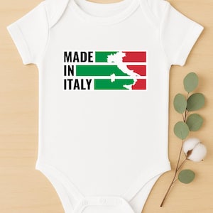 I Love Italy Baby Onesie™ Italian Flag Infant Bodysuit Little Bambino Outfit Italy Heritage Baby Gift Baby Clothes for Italian Families