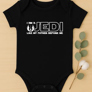 Jedi Baby Onesie: Funny Star Wars Inspired Bodysuit for Nerdy Parents and Sci-Fi Fans