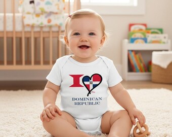 Babyromper Dominicaanse Republiek: patriottische babyromper voor Heritage Pride and Shower Gifts
