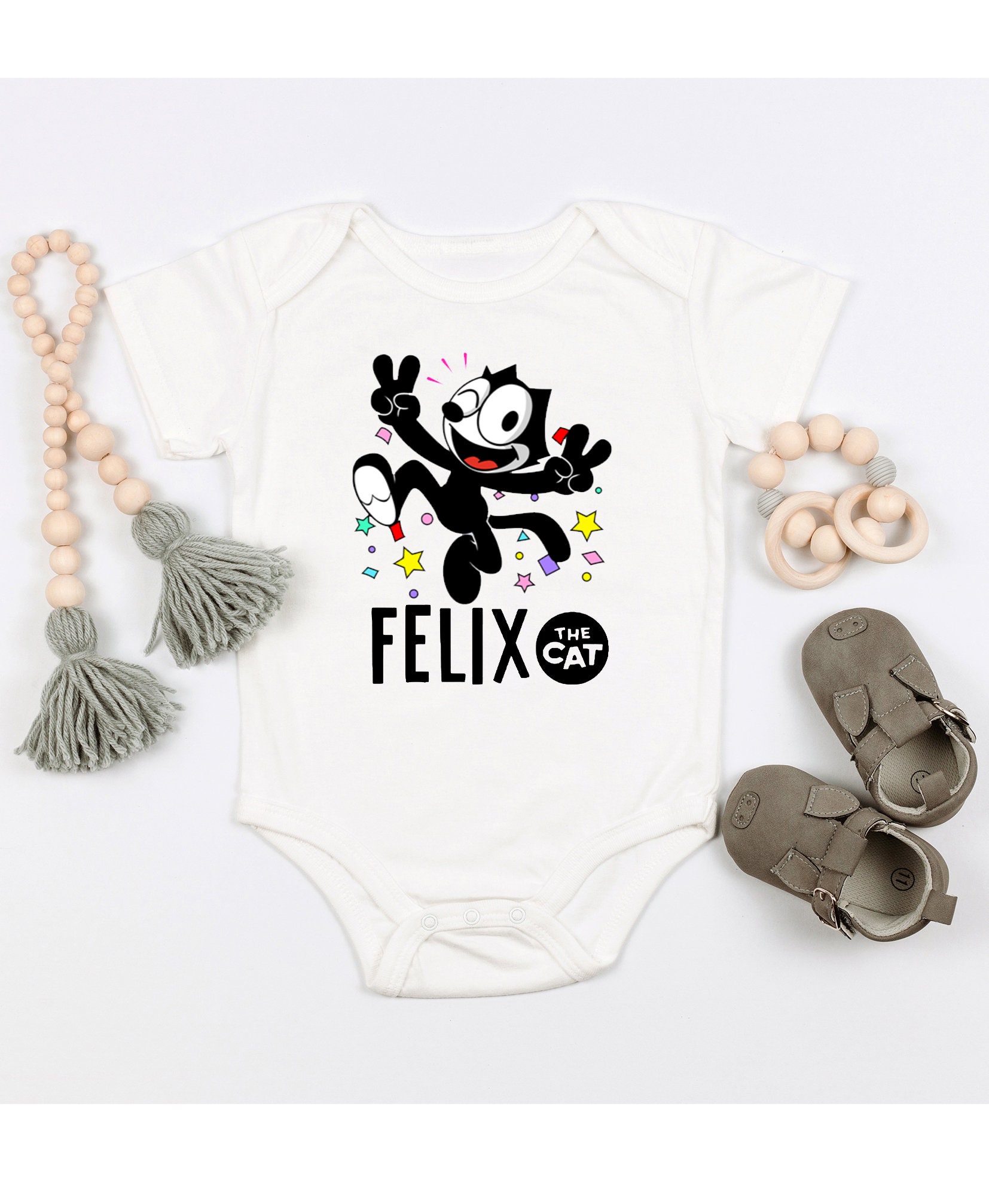 Felix the Cat Cute Onesie Funny Baby Apparel Infant Bodysuit