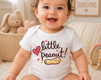 Little Peanut Baby Bodysuit, Cute Baby Onesie, Baby Shower Gift, Newborn Outfit, Funny Baby Clothes, Infant Bodysuit, Gender Neutral Baby