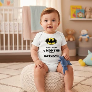 Batman Baby Onesie: Batcave Pregnancy Announcement Outfit