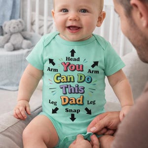 Body divertido para bebé con la frase "¡Tú puedes, papá!" - Regalo para padres primerizos