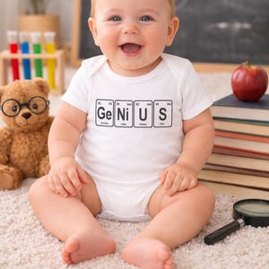 Body adorable para bebé con diseño de genio: divertido body para recién nacido.