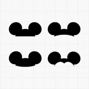 Cabeça de orelhas de Mickey Mouse, formatos Svg e Png, corte, cricut, silhueta, download instantâneo