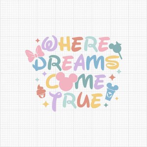 Dove i sogni diventano realtà, Vacanze in famiglia, Mickey Minnie, Trip, formati svg e png, cut, cricut, silhouette