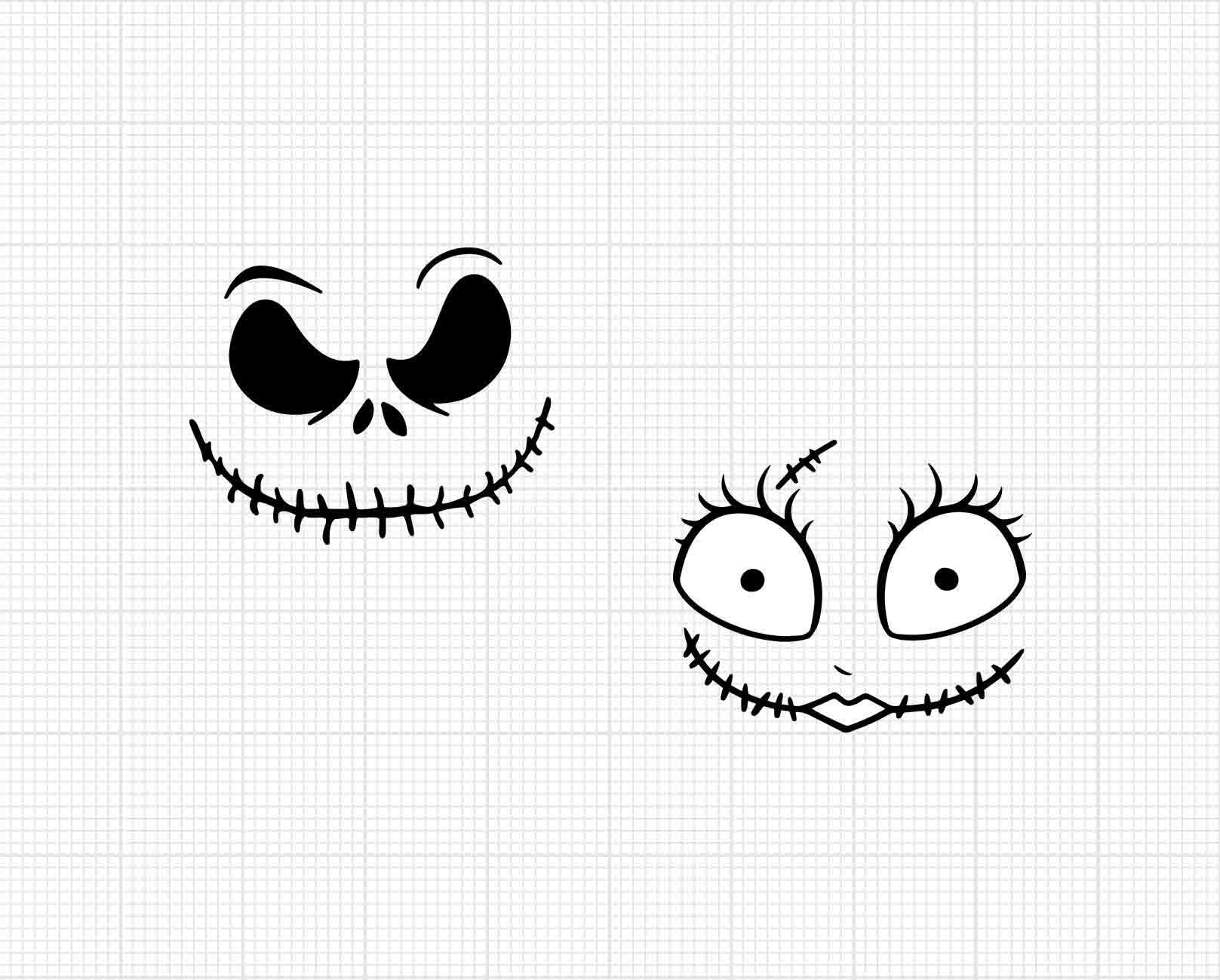 Jack And Sally Stencil jack-and-sally-stencil