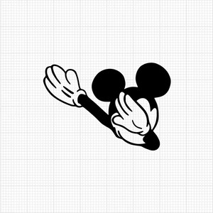 Dabbing Mickey Mouse, Rock and Roll, Lustig, Svg und Png Formate, Cut, Cricut, Silhouette, Sofort Download