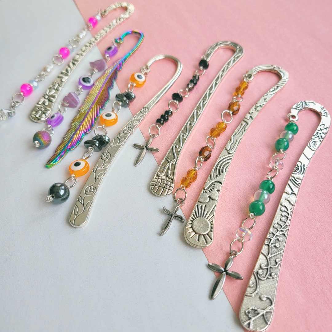 Beaded Bookmark Booklover Gift Shepherd Hook Bookmark Metal Bookmark Gift for Readers Charm