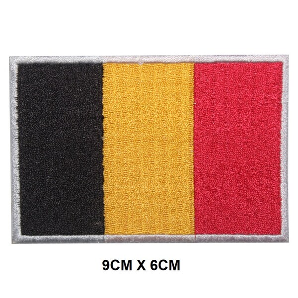 thumbnail image 2 of Belgium Flag Patch Badge – Iron On – New Embroidered 2 of 5