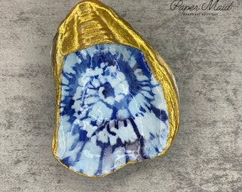 Blue Tie-dyed Ring Dish