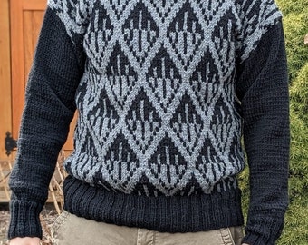 Black and White Wool Sweater