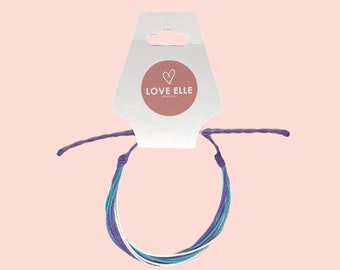 Purple and blue wax string bracelet!